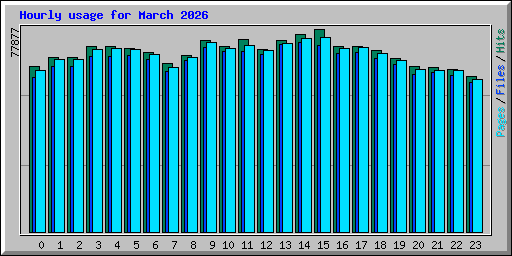 Hourly usage for March 2026